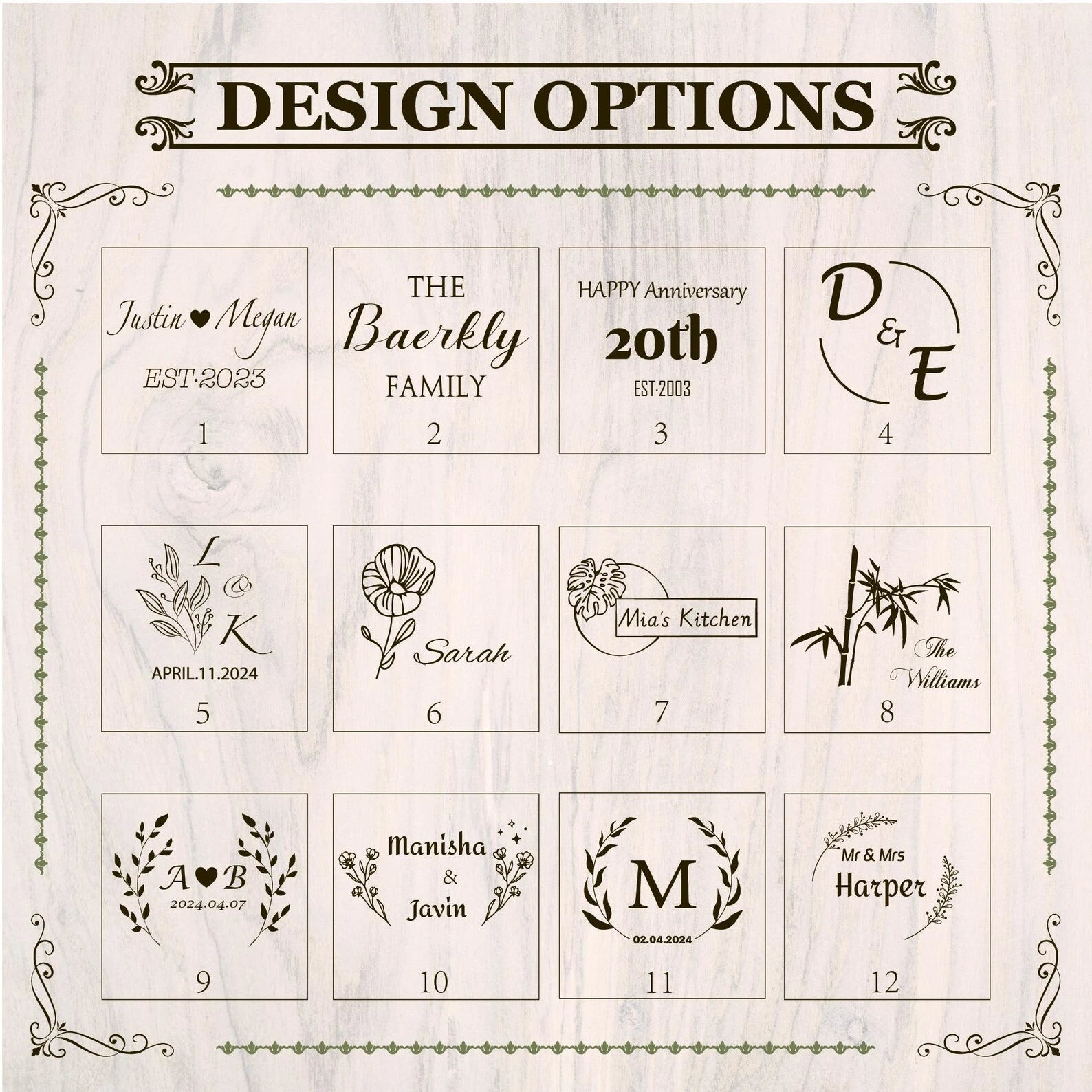 Personalized Marble and Wood Serving Board + Coaster Set | Black