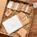 Craftpilot.co Personalized Marble & Acacia Wood Charcuterie Set