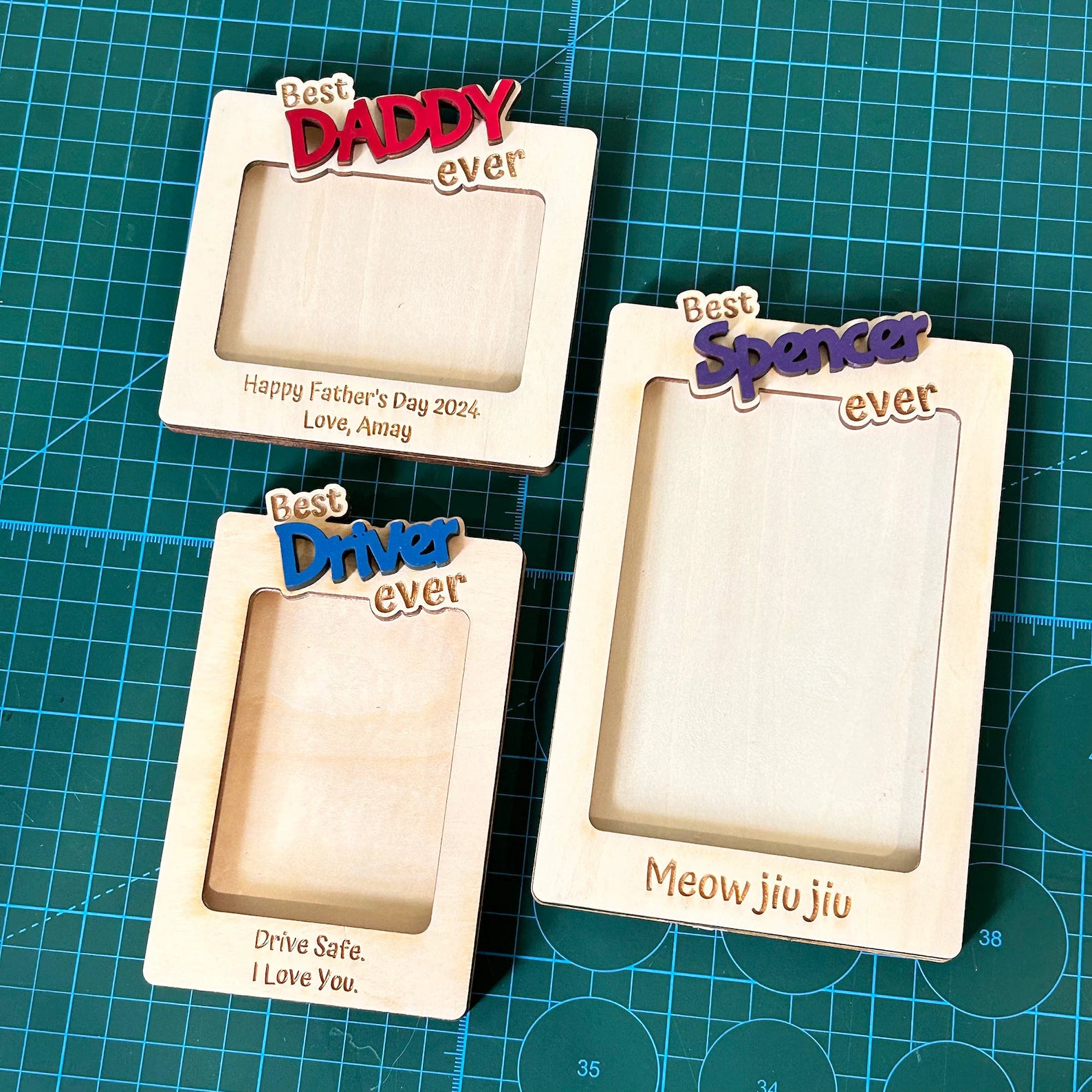 Personalized Photo Frame with Visor Clip or Magnet