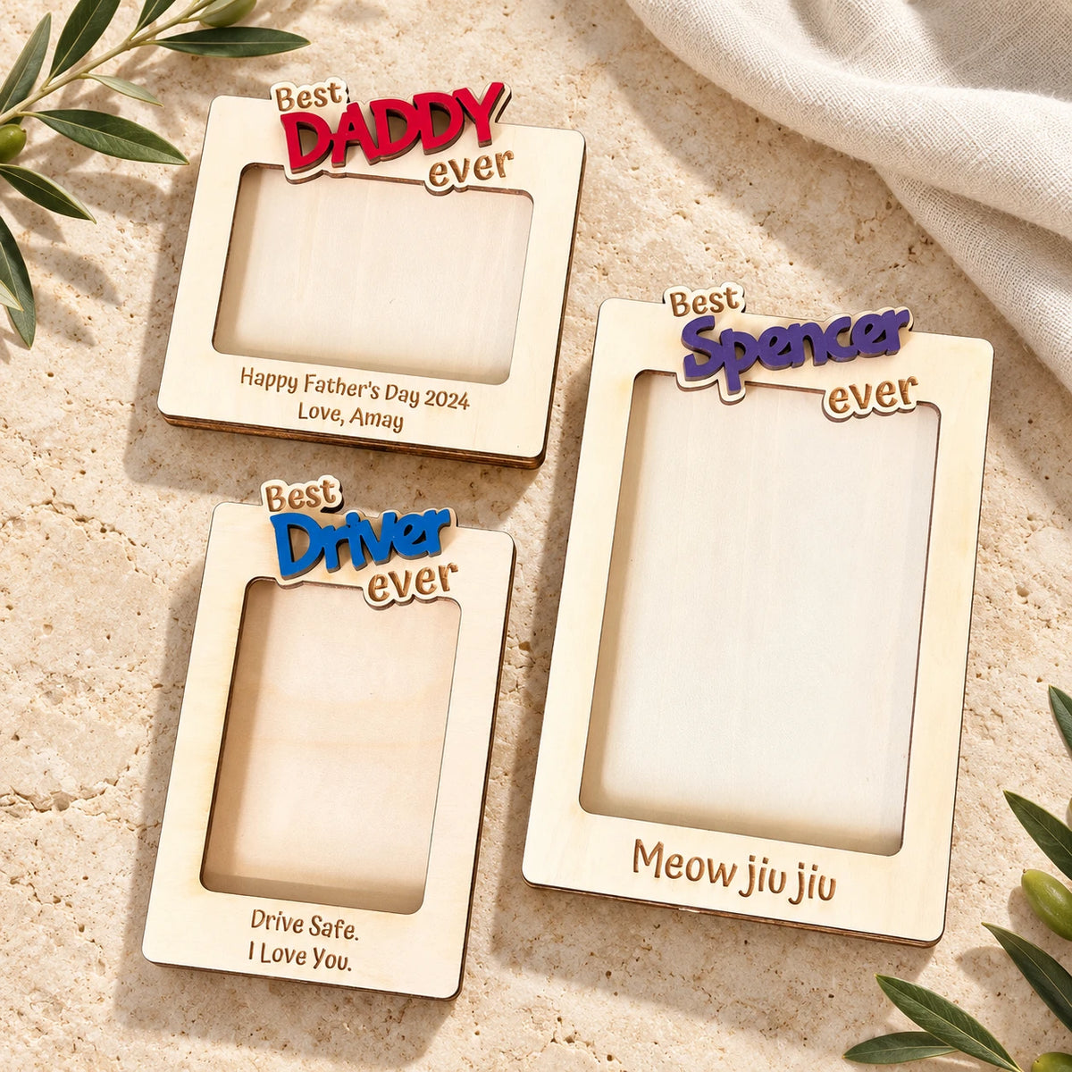 Personalized Mini Photo Frame — Visor Clip or Magnet