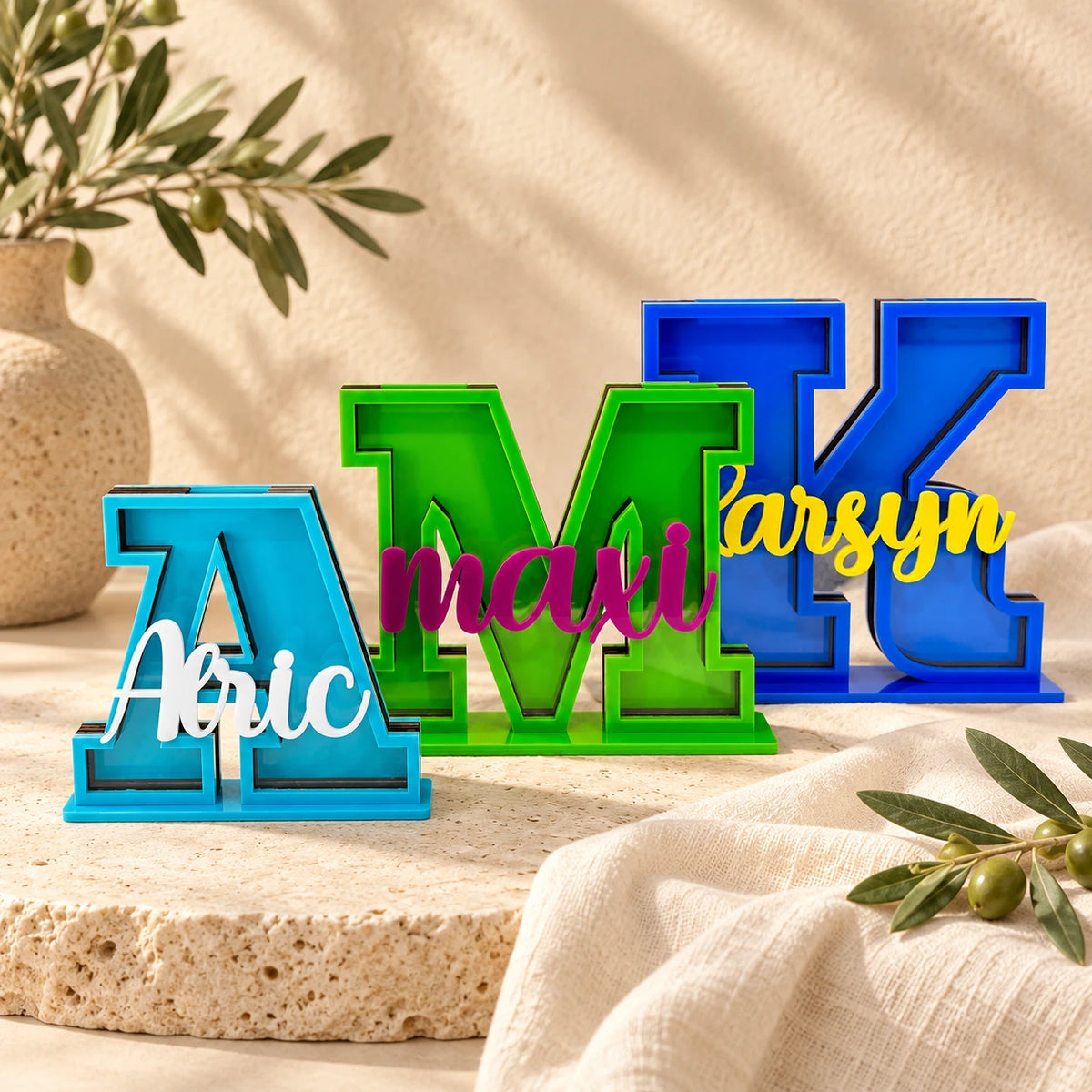 Personalized Letter Piggy Bank - Custom Name Money Box