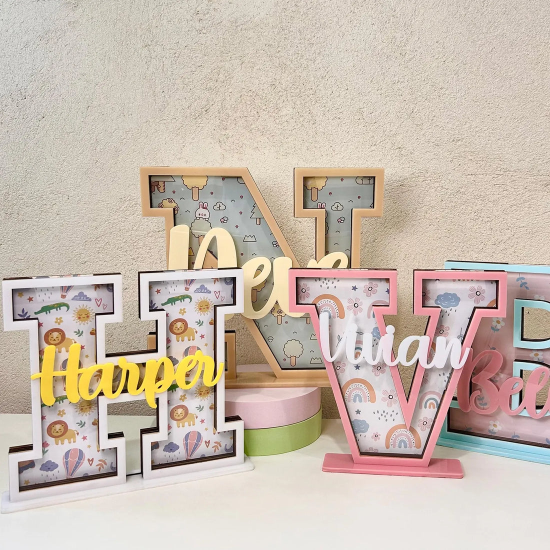Custom Name Letter Piggy Bank - Nursery Decor