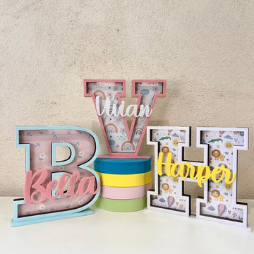 Custom Name Letter Piggy Bank - Nursery Decor