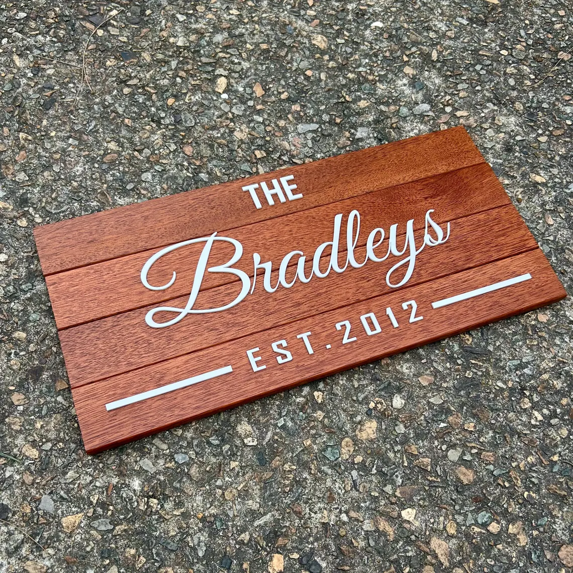 Engraved IPE Wood Rustic Sign