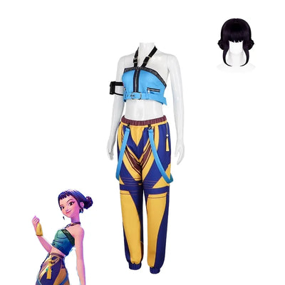 Craftpilot K-Pop Huntrix Zoey Cosplay Costume Outfit & Wig Set