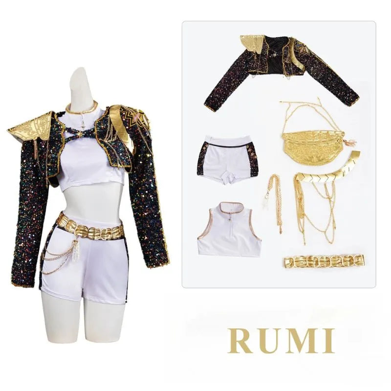 Craftpilot K-Pop Demon Hunters Kids Cosplay Costume Set - Rumi Zoey Mira