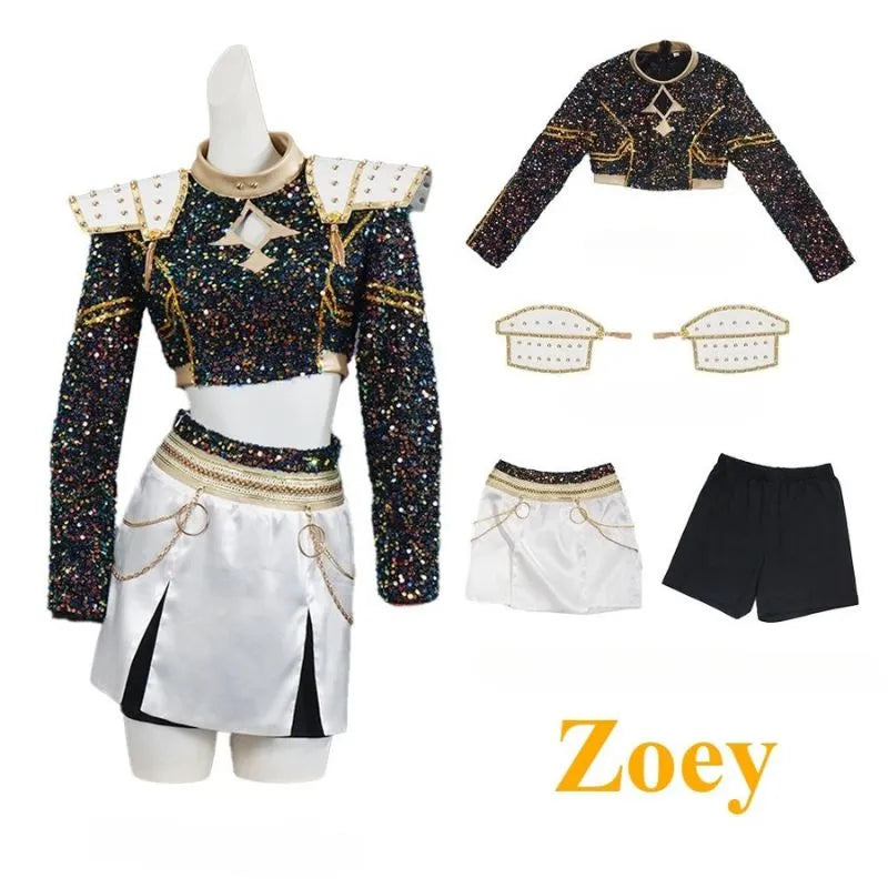 Craftpilot K-Pop Demon Hunters Kids Cosplay Costume Set - Rumi Zoey Mira