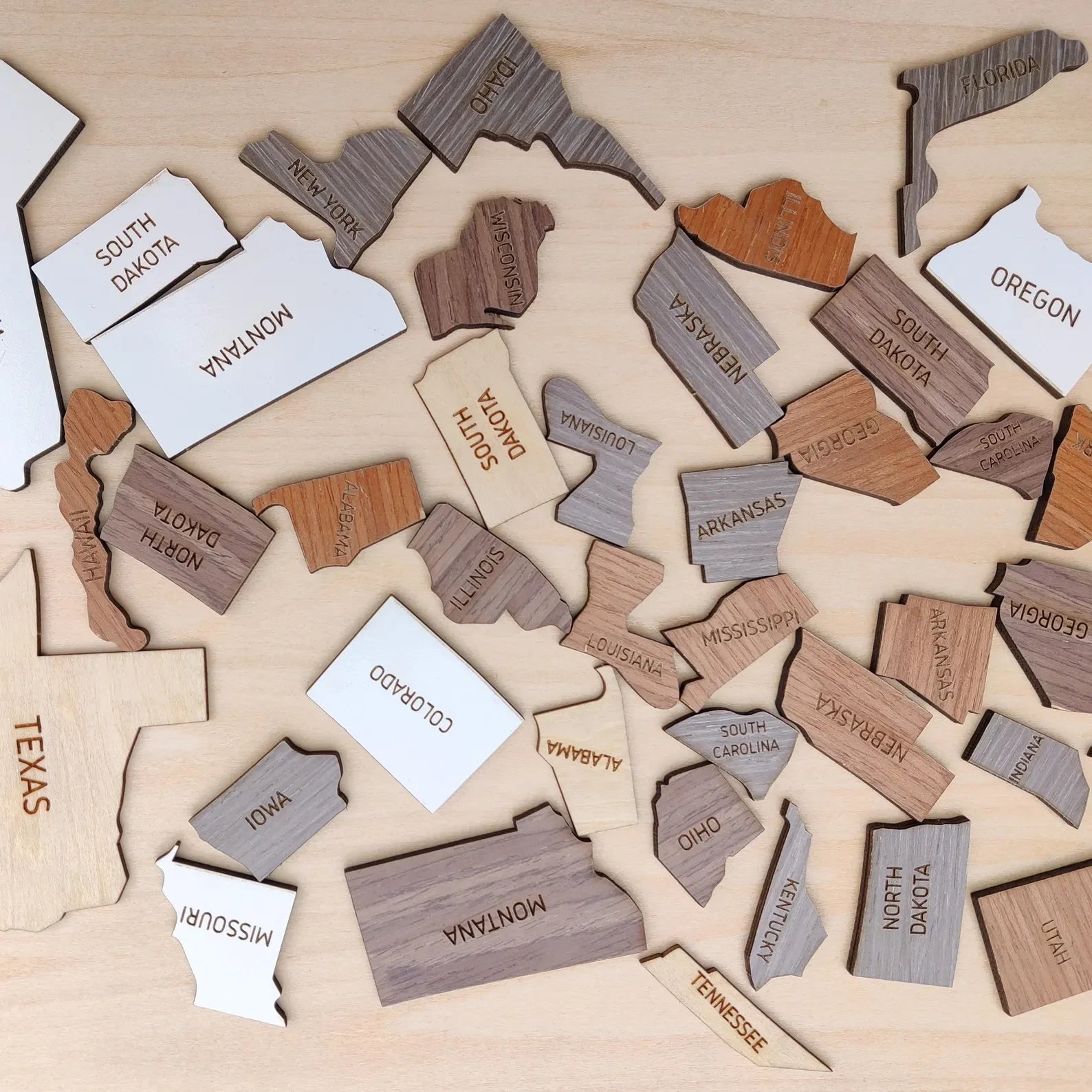 Craftpilot.co Custom Wooden USA Map Puzzle