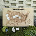 Craftpilot.co Custom Wooden USA Map Puzzle Nature Wood