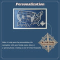 Craftpilot.co Custom USA Travel Map - 50 States Checklist