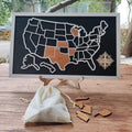 Craftpilot.co Custom USA Travel Map - 50 States Checklist