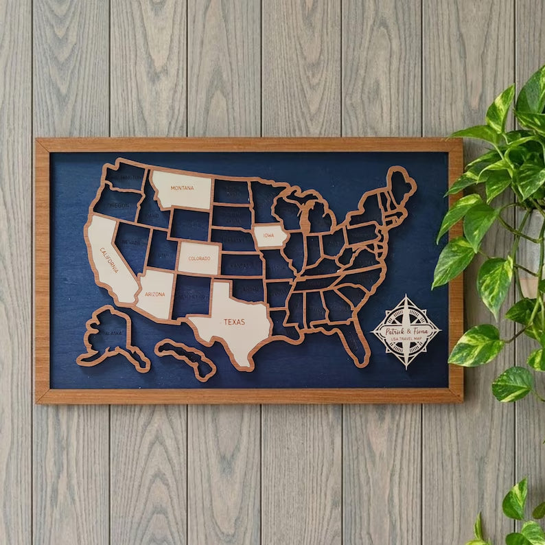 Custom 50 States Travel Map of USA | CraftPilot.co – Craft Pilot