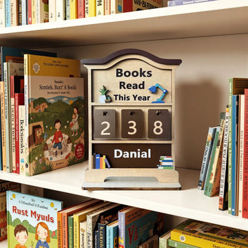 Custom Name Books Read Counter Sign - TrackB