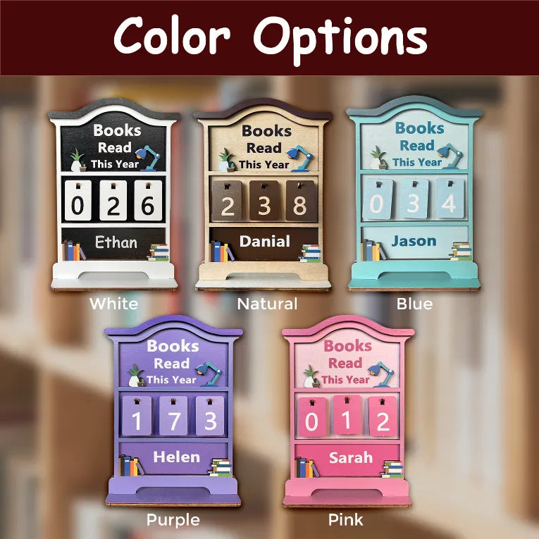 Custom Name Books Read Counter Sign - TrackB