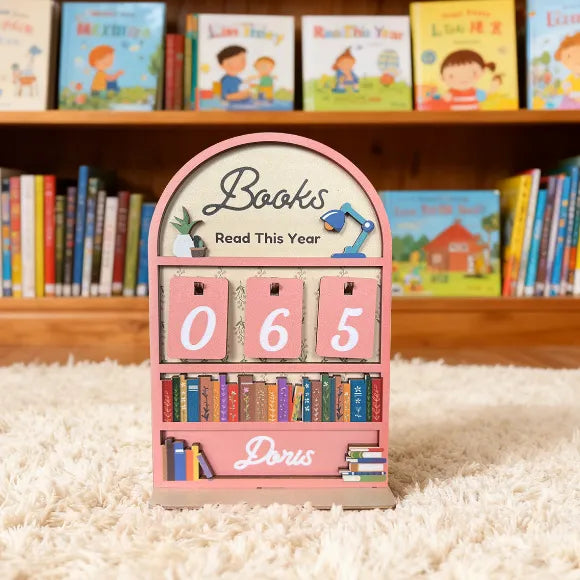 Custom Name Books Read Counter Sign - TrackC