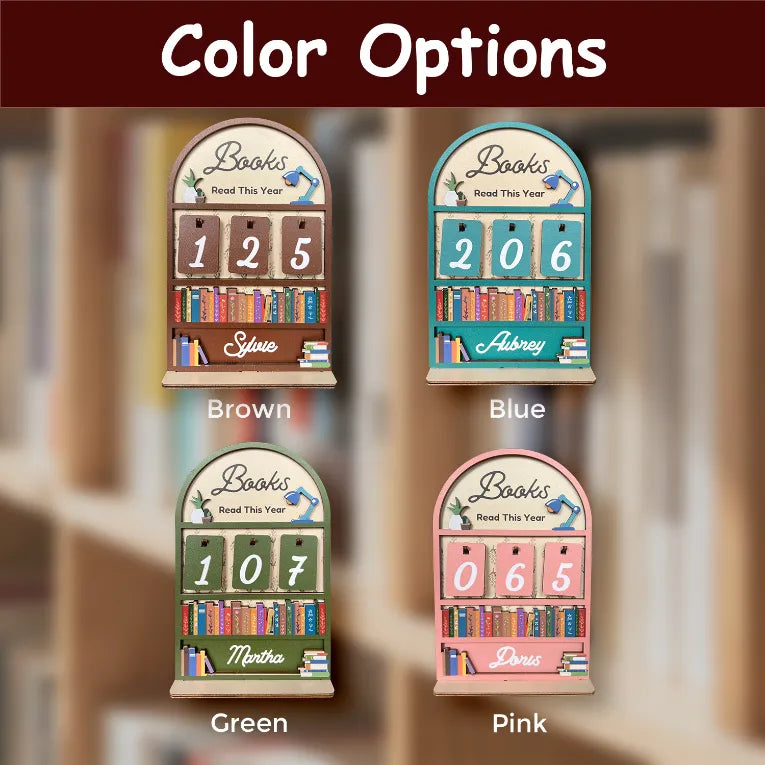Custom Name Books Read Counter Sign - TrackC