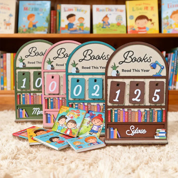 Custom Name Books Read Counter Sign - TrackC