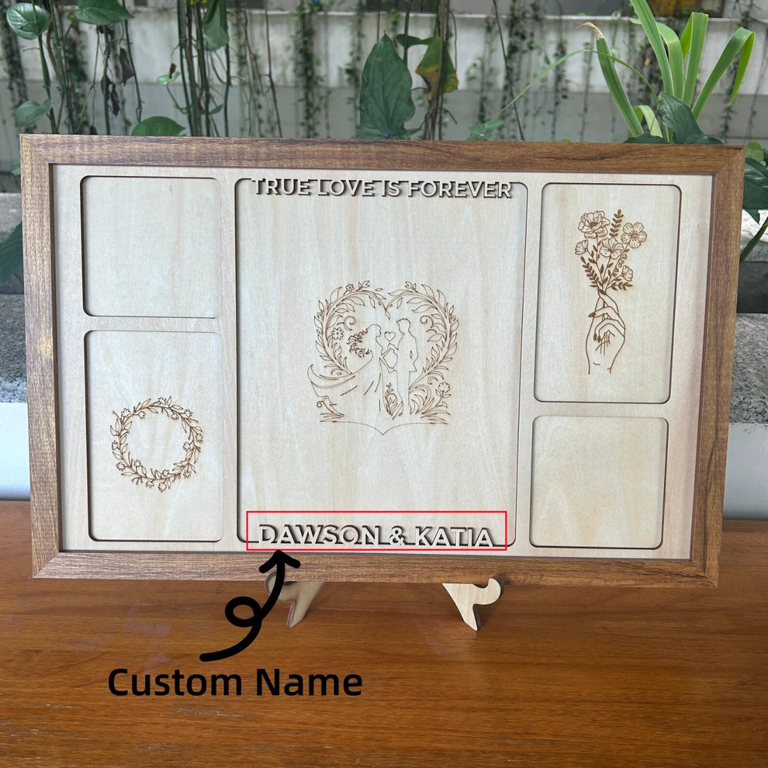 Personalized Wedding Photo Collage w/ Frame