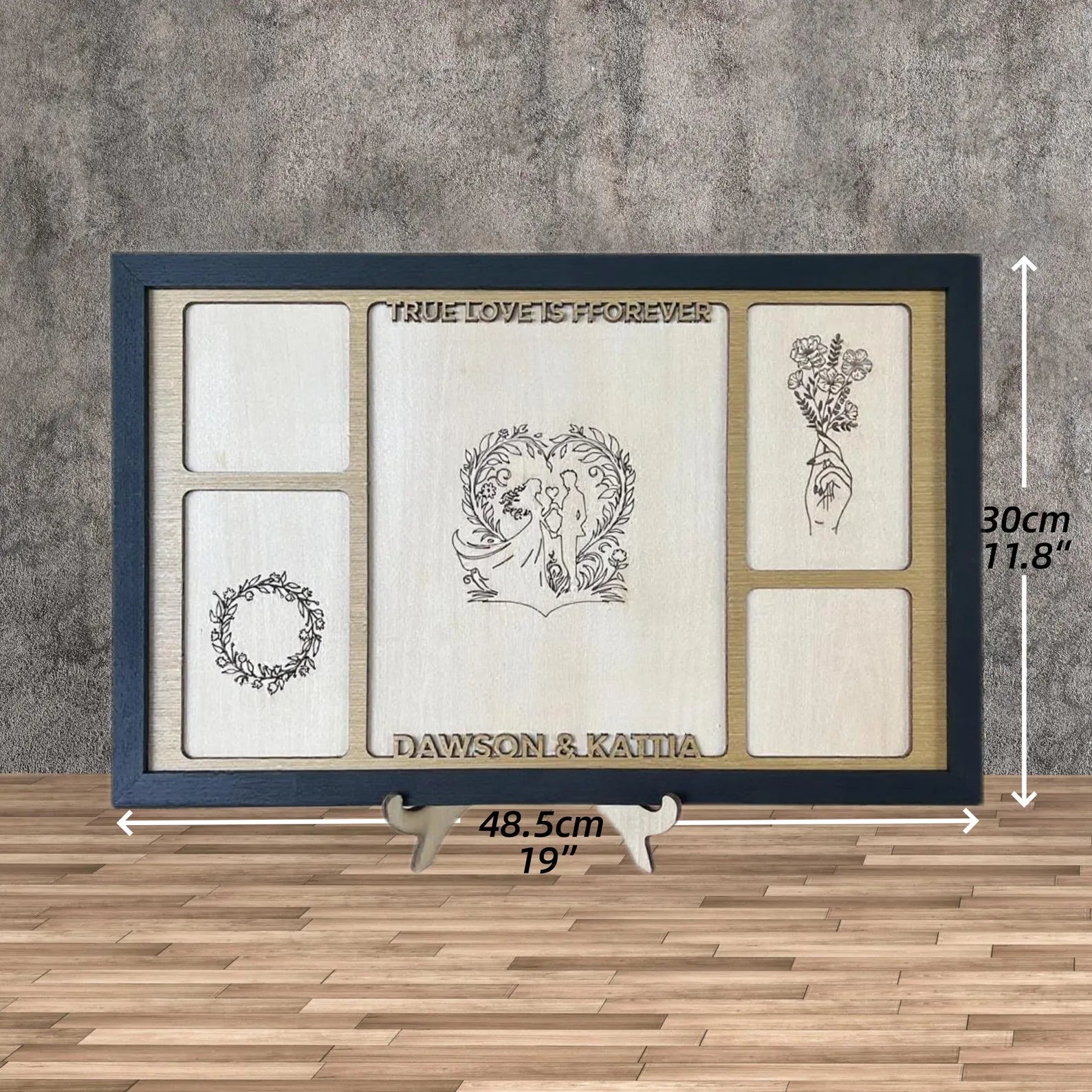 Personalized Wedding Photo Collage w/ Frame