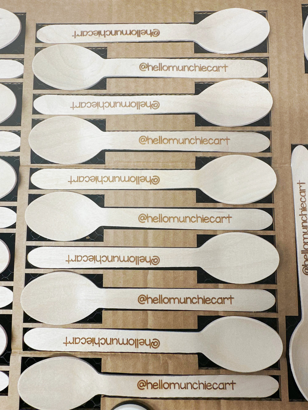 Engraved wooden spoons