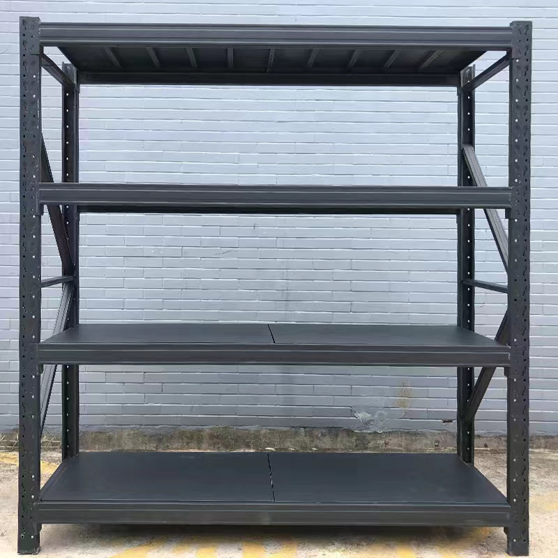 6.56Lx1.96Wx6.56H FT Industrial Heavy Duty Metal Racks Storage Shelving Black