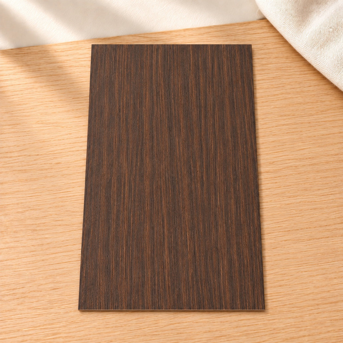 Dark Walnut individual wood sheet with fine lengthwise grain