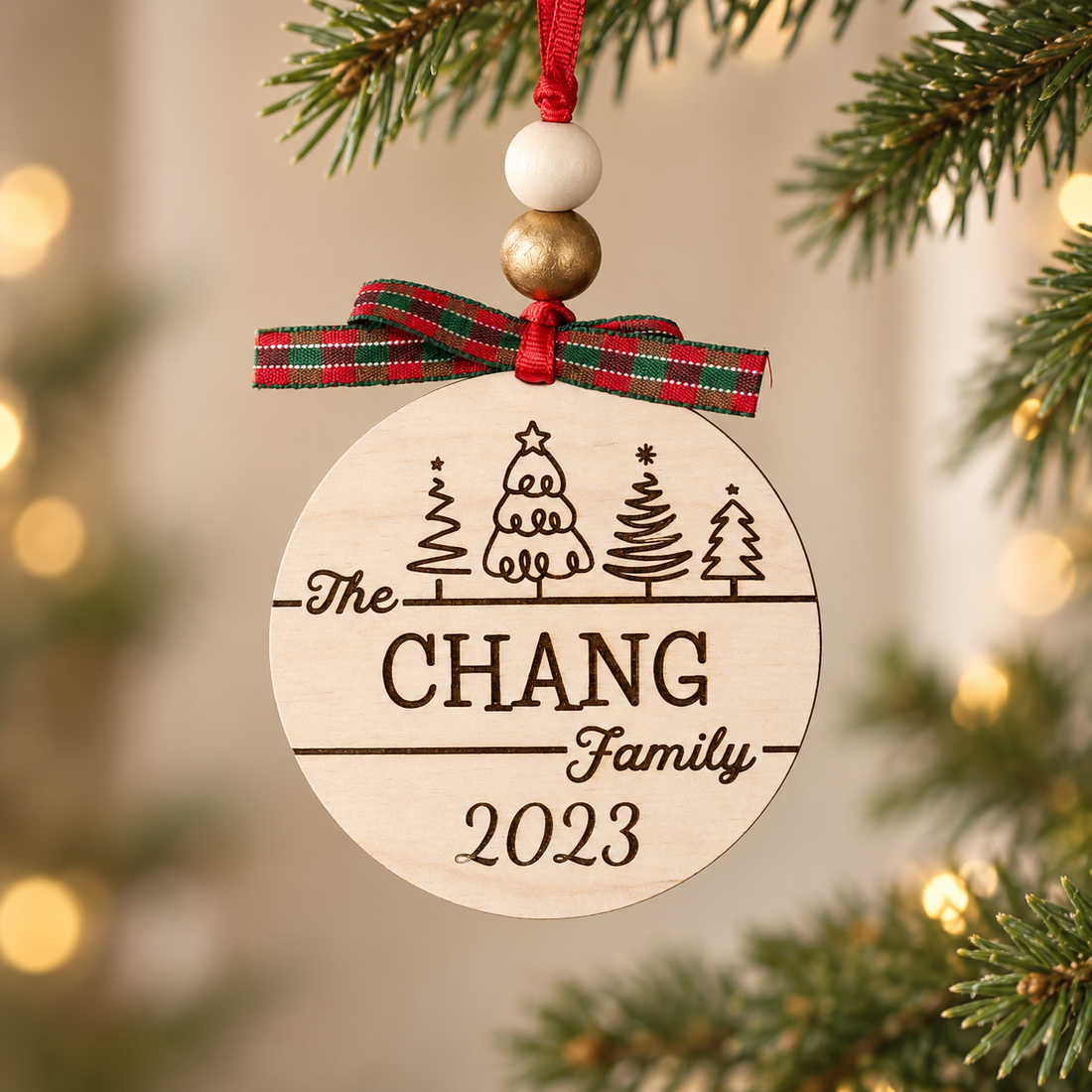 Craftpilot Custom Family Name Christmas Ornament