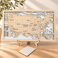 Personalized Soccer Stadium Map with Stand - MLS Bucket List in a warm Craft Pilot product setting