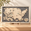 National Parks Travel Map — Gray Oak in a warm Craft Pilot product setting