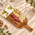 Dried-flower resin and acacia serving board