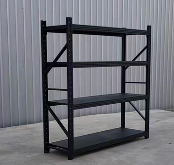 6.56Lx1.96Wx6.56H FT Industrial Heavy Duty Metal Racks Storage Shelving Black