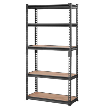 35.4'x15.7"x70.8"  Storage Metal Garage Racks 5-Tier Black