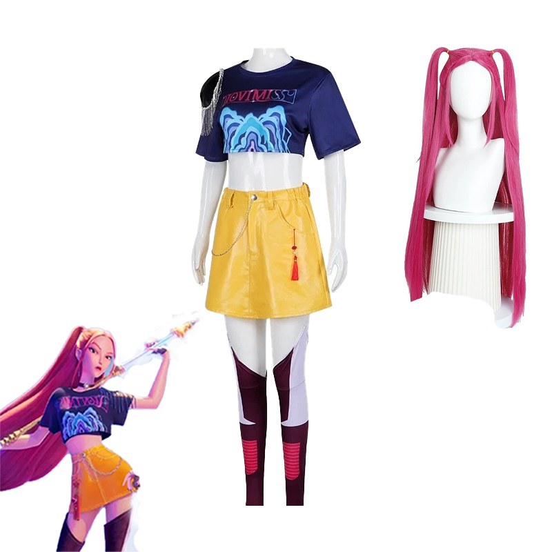 K-Pop Huntrix Mira Cosplay Costume Outfit & Wig Set