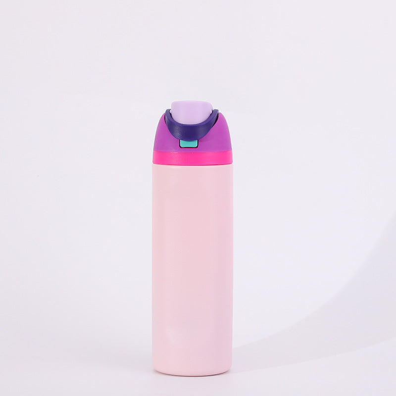 32oz Sports Water Bottle Built-in Straw - Purple Pink
