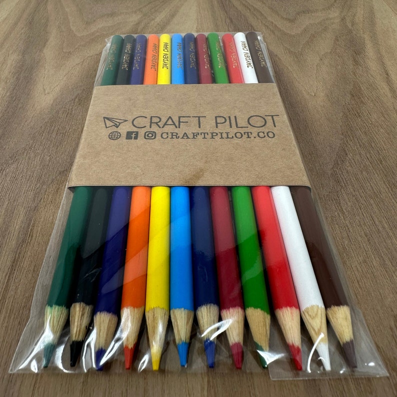Engraved Name Crayola Color Pencils for Kindergarten Elementary Students - Set of 12