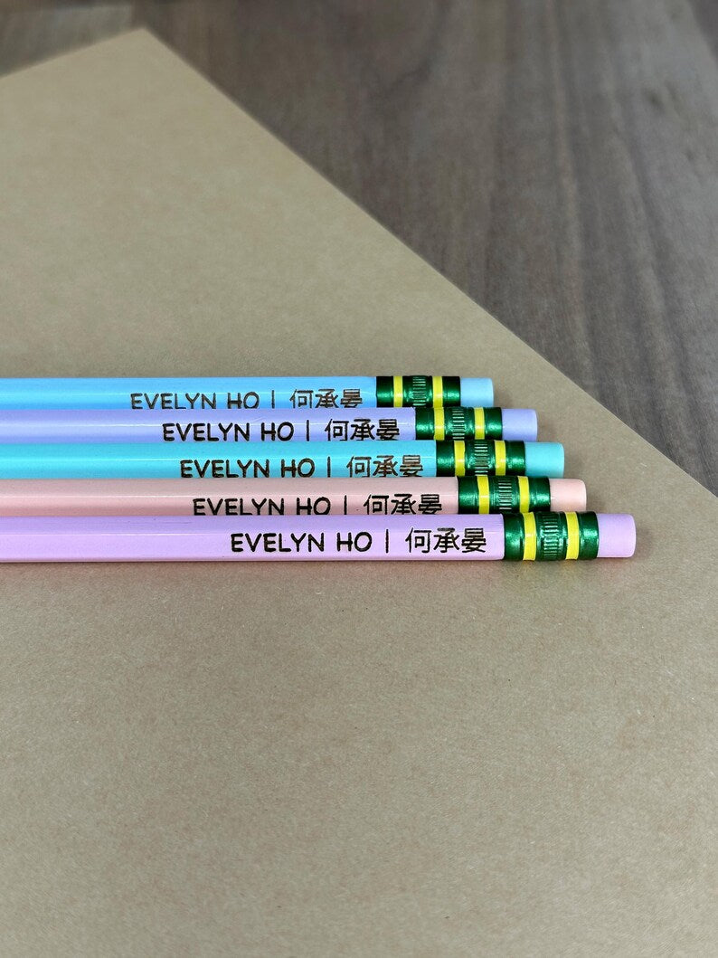 Engraved Name Ticonderoga Pastel Pencils - Set of 5/12/24
