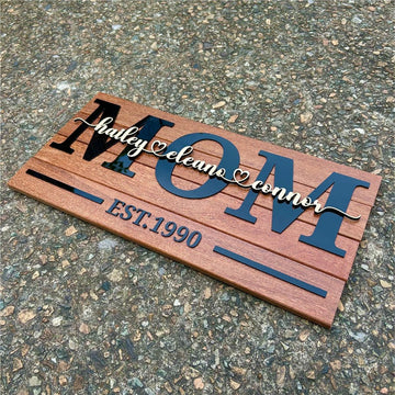 Personalized Mom Sign with Names