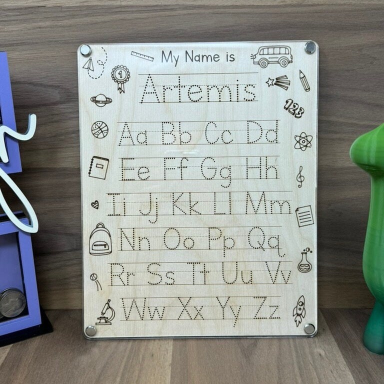 Personalized Alphabet Handwriting Tracing Board