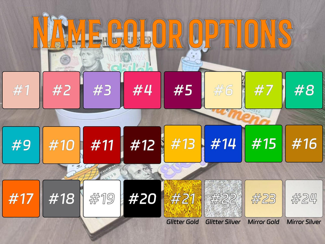 Custom Acrylic Name Easter Basket Money Holder