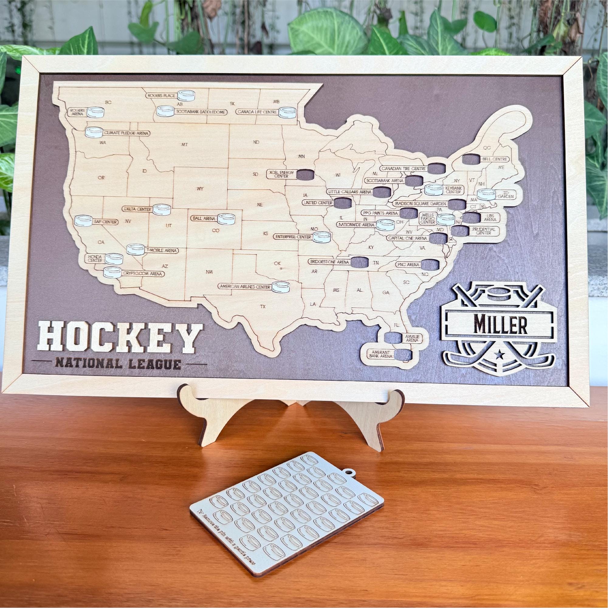 Personalized NHL Arena Travel Map - Ice Hockey Bucket List