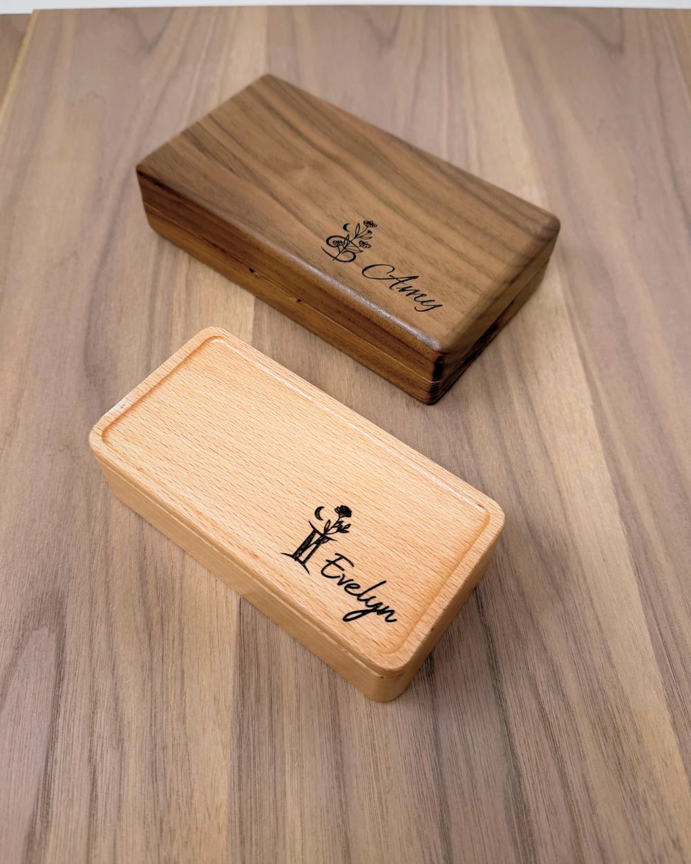Small personalized wooden keepsakes