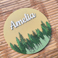 Craftpilot.co Woodland Baby Name Sign for Rustic Nursery Decor
