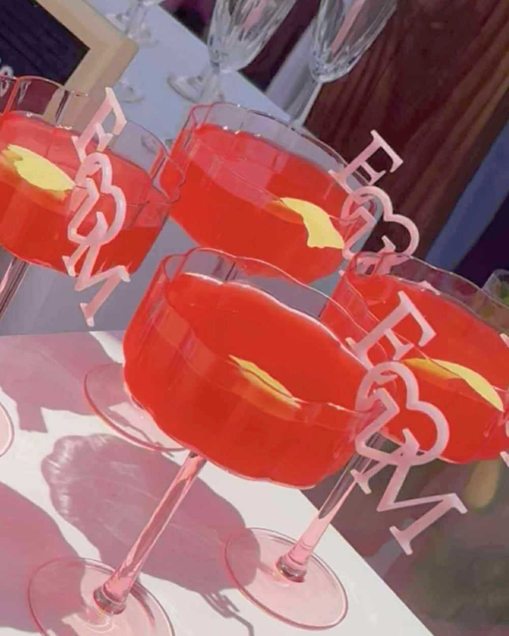 Personalized acrylic drink decorations